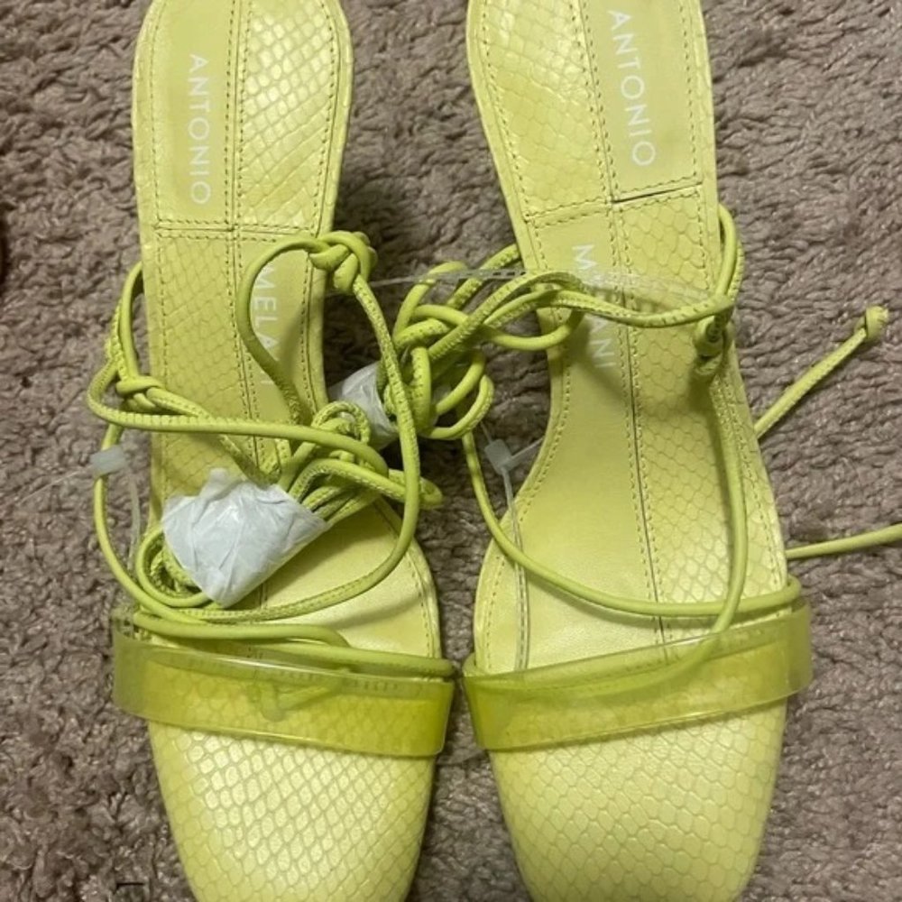 Antonio Melani Barden Lace-Up Dress Sandals - Green - Picture 2 of 5